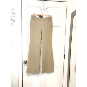 Body By Victoria Christine Fit Dress Pants Womens Sz 4‎ Khaki Low Rise Flare Y2K
